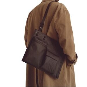 OLEND BACKPACKS SPU 1432 Black Laptop Messenger Bag Work Corpcore 13-14" Office